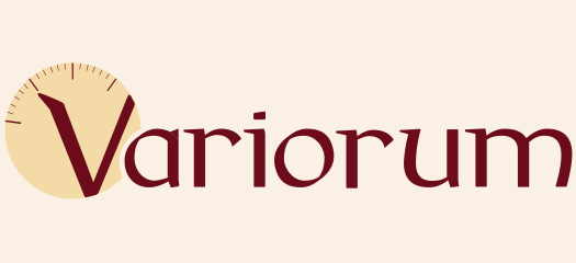 Variorum logo on a cream background