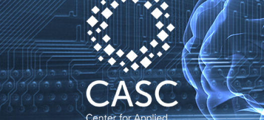abstract graphic of a brain and network overlaid with the CASC logo