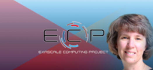 photo of Lori overlaid on ECP logo