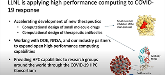 a slide from Jim's deck about COVID-19 research