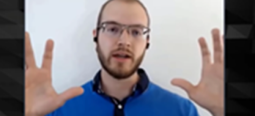 screen capture of Stephen on the video chat