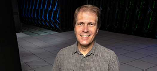 Bronis in front of the Sierra supercomputer