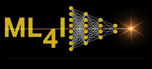 ML4I logo with image of neural network on black background