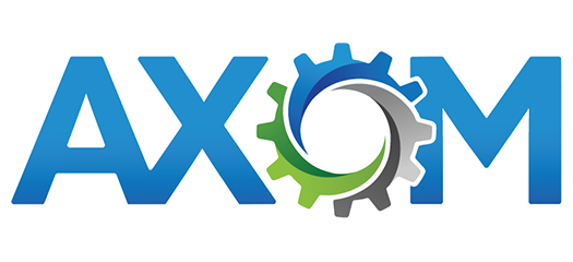 Axom logo where the O is represented as a gear