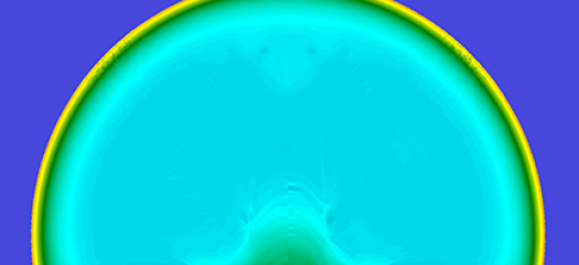 nuclear weapon blast simulation in multiple colors