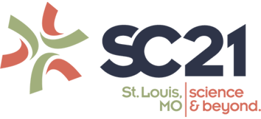 SC21 logo in green and orange