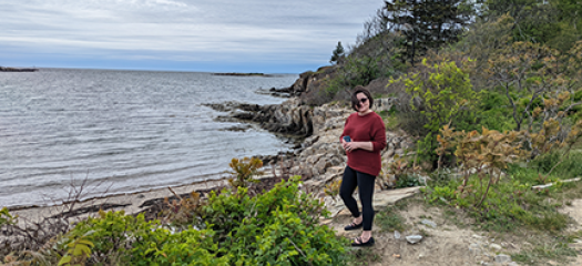 Angeline on a coastal Maine trail