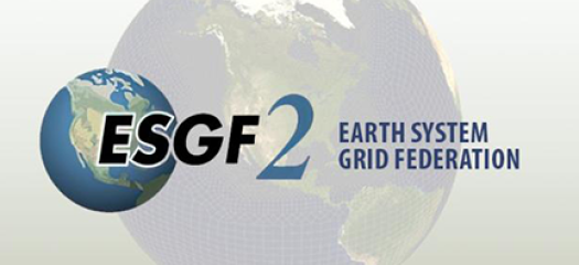 illustration of the Earth overlaid with ESGF logo