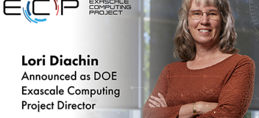 Lori standing next to the ECP logo with text overlay of her name and new role