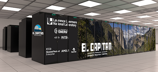 artist’s rendering of El Capitan in the machine room