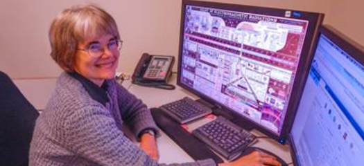 Carolyn Albiston working at a computer (Credit: Department of Energy)
