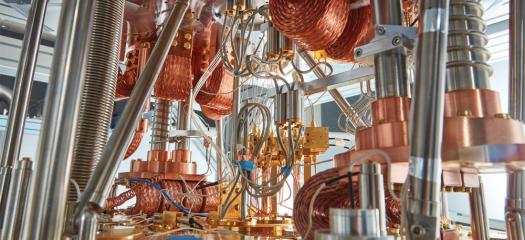 interior of a dilution refrigerator