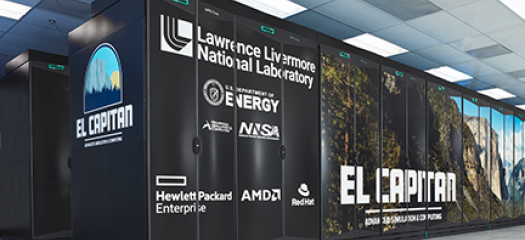 El Capitan supercomputer side view