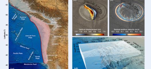 Graphic of advanced, realtime tsunami forecasting system