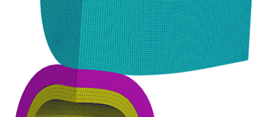 3D colored image of shapes deformed by pressure from other shapes