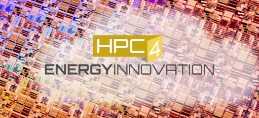 HPC4EI text overlaid on a colorful textured background