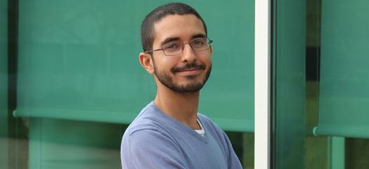 Rafael Rivera-Soto posed outside the HPC building