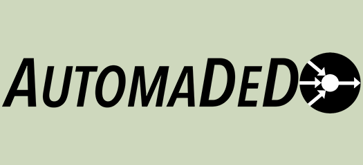 automaded logo on green background
