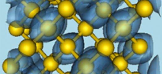 closeup of molecular simulation