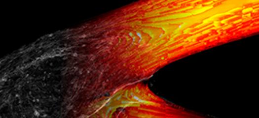 visualization of blood flow in a blood vessel