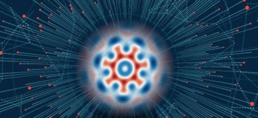 Bloch sphere on abstract background