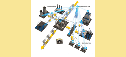 flow of electricity diagram and coupled transmission and communications simulation