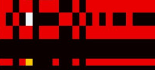 closeup of a simulation that looks like red and black plaid