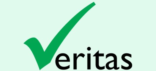Veritas logo on a green background