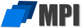 MPI logo with blue rhombi
