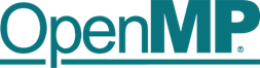 OpenMP logo in teal