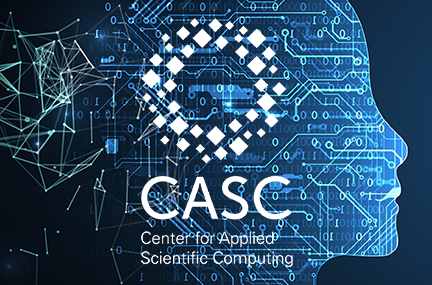 CASC logo overlaid on abstract graphic of a human face in profile turning into a computer network