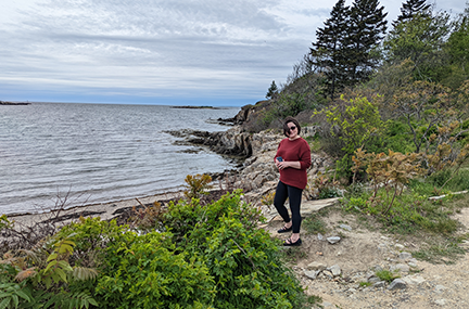 Angeline on a coastal Maine trail
