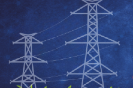 Drawing of two transmission towers