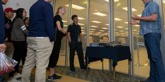 students outside the Sierra machine room