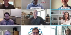 screen shot of 3x3 video chat of ADAPD team members
