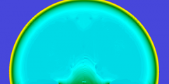 nuclear weapon blast simulation in multiple colors