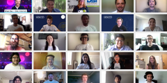 5x5 video chat screens of Challenge participants