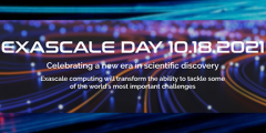 abstract digital art with the "exascale day 10.18.2021" text overlay