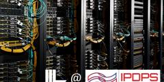 Corona supercomputer overlaid with LLNL logo and IPDPS "2022 virtual" logo