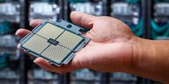 hand holding an APU processor from El Capitan