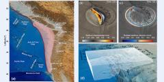 Graphic of advanced, realtime tsunami forecasting system
