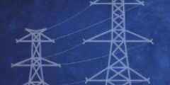 Drawing of two transmission towers