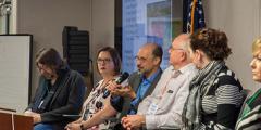 panel discussion of seven people