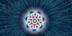 Bloch sphere on abstract background