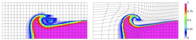 two sequential wave simulations on a mesh